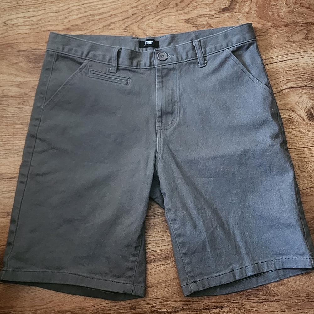 Tilly's Gray Flat Front Shorts Cotton Blend